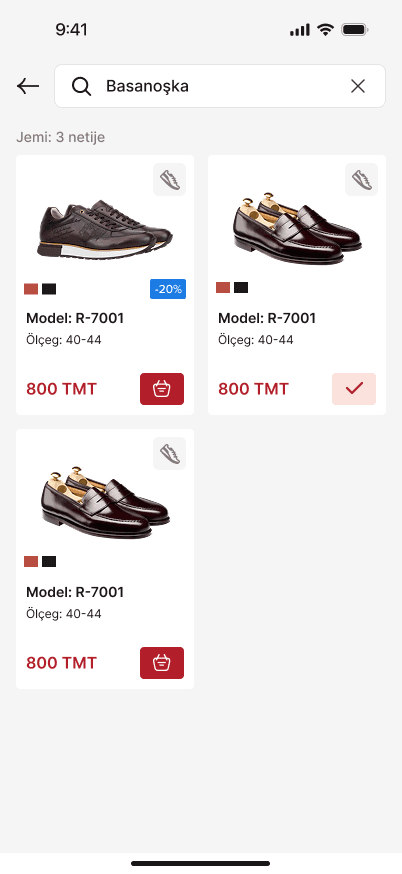Röwşen app — product catalog